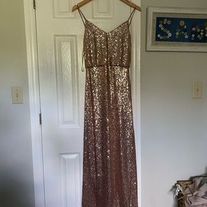 Size 4, rose gold sequined, Jenny Yoo dress